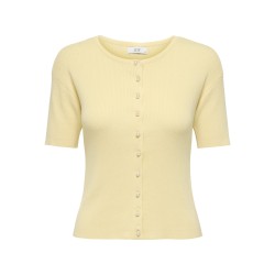 JDY Gaby 2/4 Perle Strik Cardigan - Double Cream