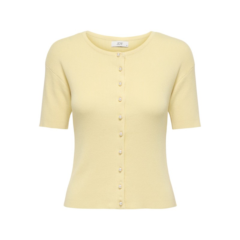 JDY Gaby 2/4 Perle Strik Cardigan - Double Cream