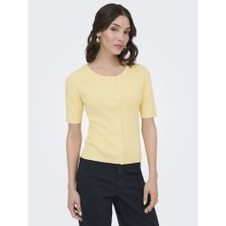 JDY Gaby 2/4 Perle Strik Cardigan - Double Cream