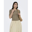 JDY Gaby 2/4 Perle Strik Cardigan - Greige