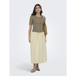 JDY Gaby 2/4 Perle Strik Cardigan - Greige