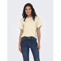 JDY Pisa S/S Print Top - Cloud Dancer / Double Cream