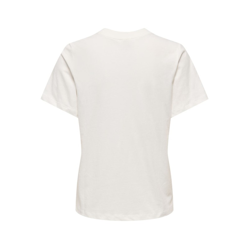 JDY Pisa S/S Print Top - Cloud Dancer / Cherry