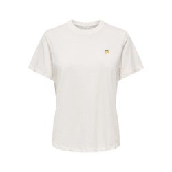 JDY Pisa S/S Print Top - Cloud Dancer / Lemon