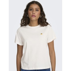 JDY Pisa S/S Print Top - Cloud Dancer / Lemon