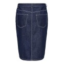 JDY Bella HW Midi Slit Nederdel - Dark Blue Denim
