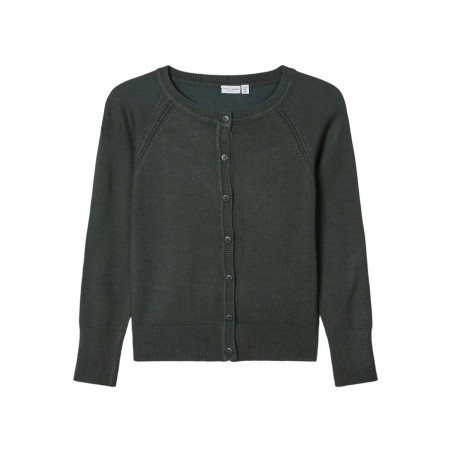 NAME IT KIDS pige - Vioni langærmet cardigan - Darkest Spruce