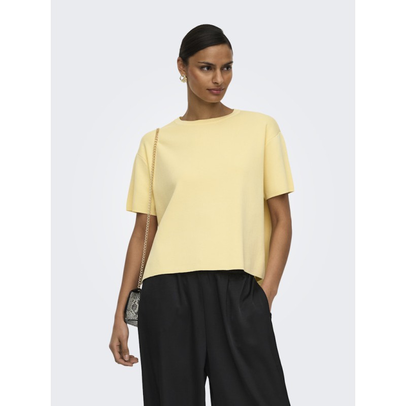 JDY Astra S/S Strik Pullover - Double Cream