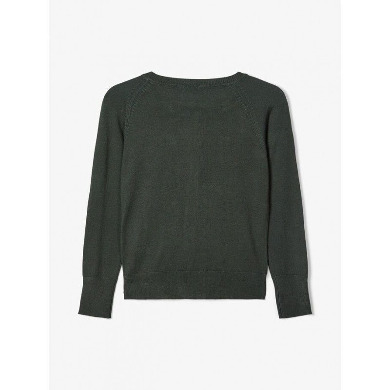 NAME IT KIDS pige - Vioni langærmet cardigan - Darkest Spruce