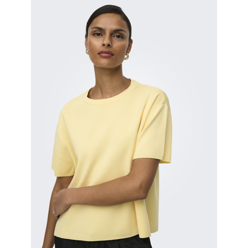 JDY Astra S/S Strik Pullover - Double Cream