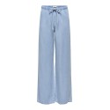 JDY Mira MW Brede Snøre Jeans - Light Blue Denim