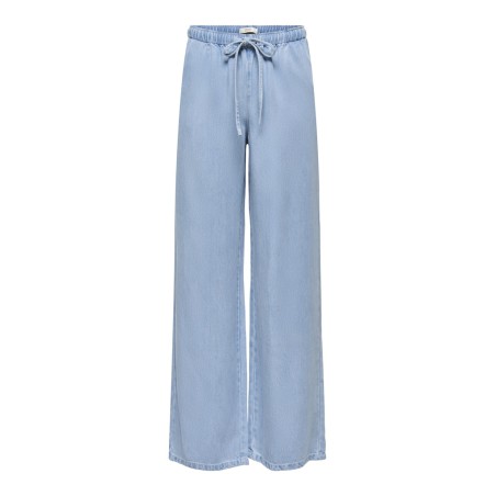 JDY Mira MW Brede Snøre Jeans - Light Blue Denim