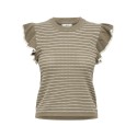 JDY Carice S/L Strik Top Med Flæser - Sepia Tint / Cloud Dancer