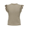 JDY Carice S/L Strik Top Med Flæser - Sepia Tint / Cloud Dancer