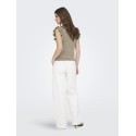 JDY Carice S/L Strik Top Med Flæser - Sepia Tint / Cloud Dancer