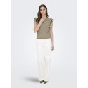 JDY Carice S/L Strik Top Med Flæser - Sepia Tint / Cloud Dancer