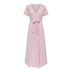 JDY Mio S/S Maxi Skjorte Kjole - Chalk Pink