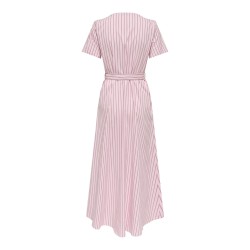 JDY Mio S/S Maxi Skjorte Kjole - Chalk Pink