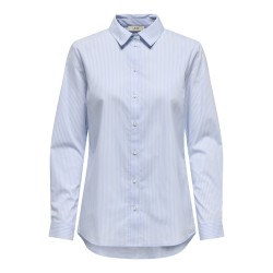 JDY Mio L/S Skjorte - Cashmere Blue/Hvide Striber