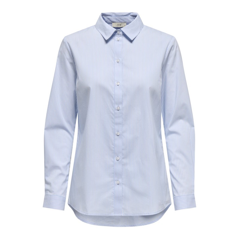 JDY Mio L/S Skjorte - Cashmere Blue/Hvide Striber