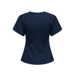 JDY Safina S/S Figursyet Top - Black Iris