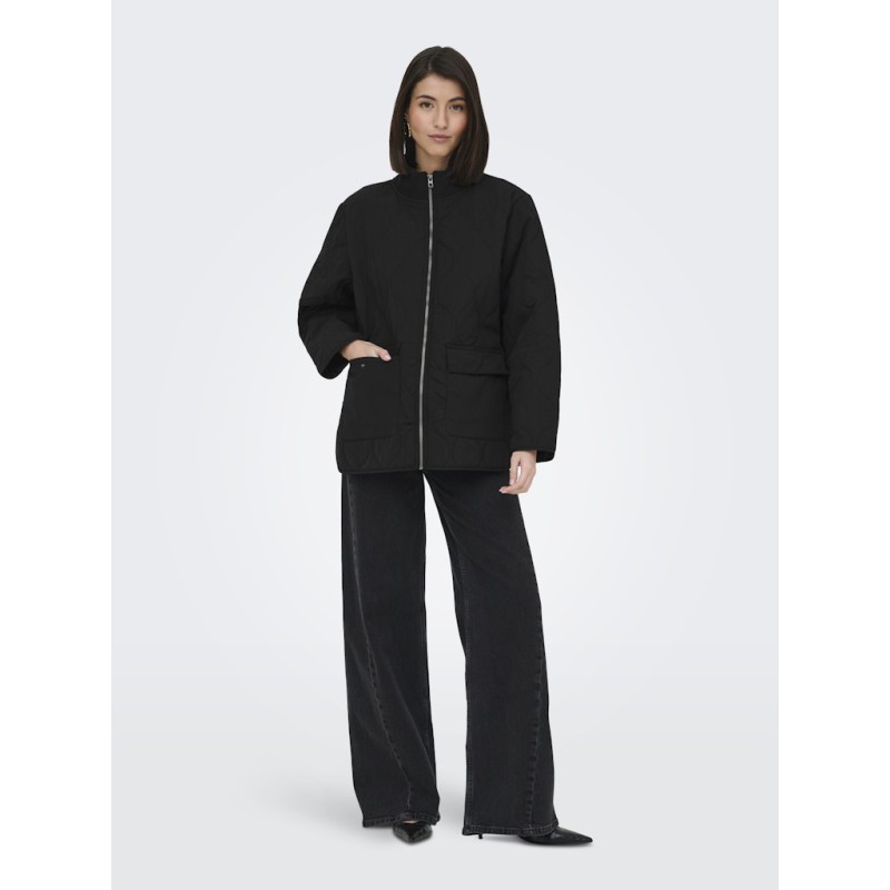 JDY Raya Quiltet Oversize Jakke - Sort