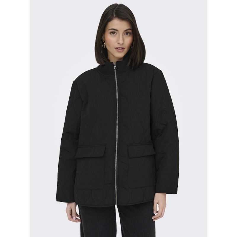 JDY Raya Quiltet Oversize Jakke - Sort