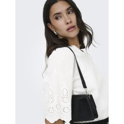 JDY Lair Blonde S/S Top - Cloud Dancer