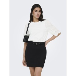 JDY Lair Blonde S/S Top - Cloud Dancer