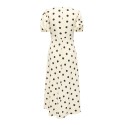 JDY Aya S/S Midi Dots Kjole - Whitecap Gray / Chocolate Torte