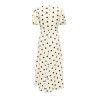 JDY Aya S/S Midi Dots Kjole - Whitecap Gray / Chocolate Torte