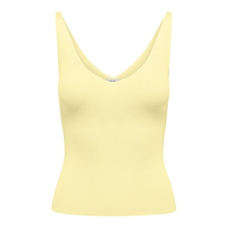 JDY Nanna S/L Strik Top - Pastel Yellow