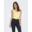 JDY Nanna S/L Strik Top - Pastel Yellow