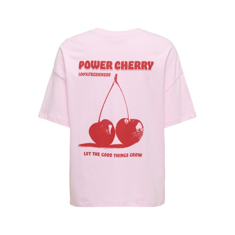 JDY Carla S/S OVersize T-shirt - Pink Lady