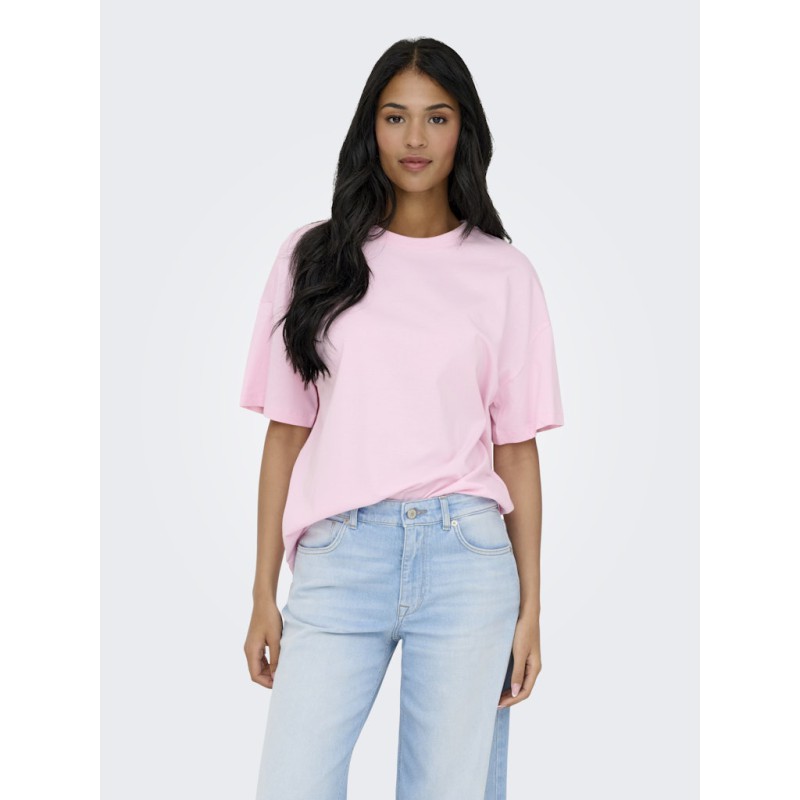JDY Carla S/S OVersize T-shirt - Pink Lady