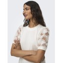 JDY Fairview Sweat Top - Cloud Dancer