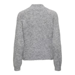 JDY Zoey Life Strik Pullover Med Sløjfe - Light Grey Melange