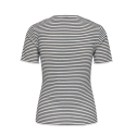 ONLY Saga Stribet S/S T-shirt - Cloud Dancer / Sort
