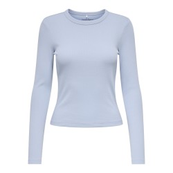 ONLY Val L/S O-Neck Top - Soft Chambray