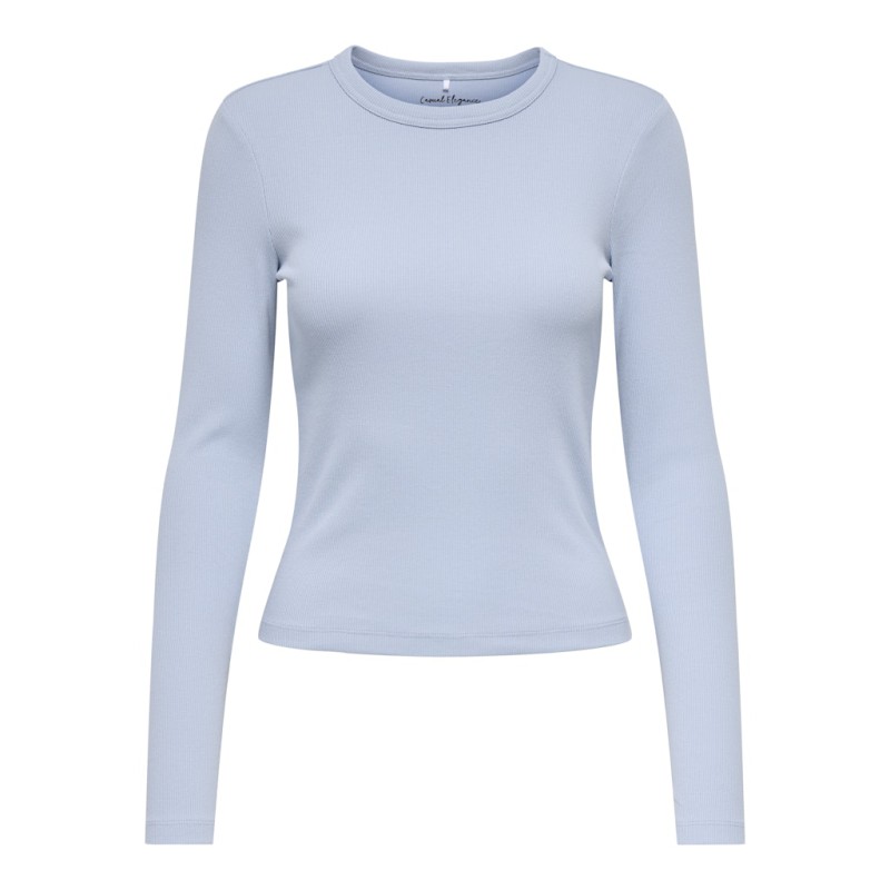 ONLY Val L/S O-Neck Top - Soft Chambray