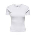 ONLY Val S/S Rund Hals T-shirt - bright White