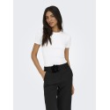 ONLY Val S/S Rund Hals T-shirt - bright White