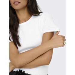 ONLY Val S/S Rund Hals T-shirt - bright White