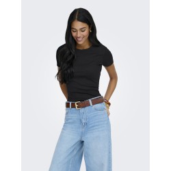ONLY Val S/S Rund Hals T-shirt - Sort