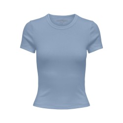 ONLY Val S/S Rund Hals T-shirt - Soft Chambray