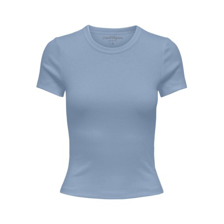 ONLY Val S/S Rund Hals T-shirt - Soft Chambray