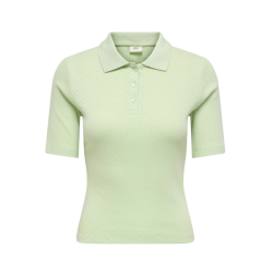 JDY Salsa S/S Polo Top - Sea Foam