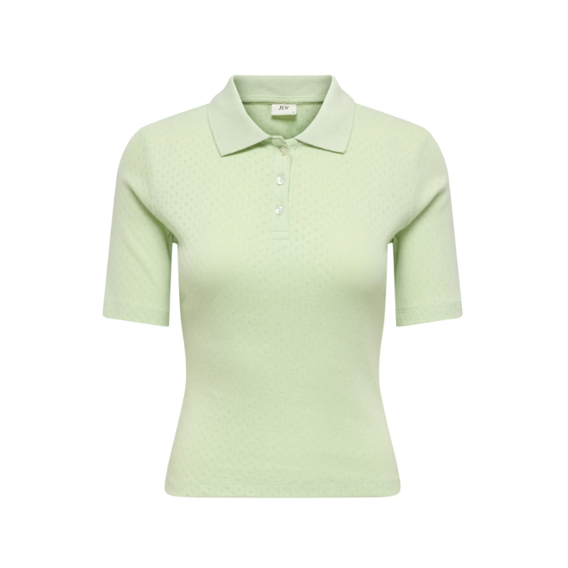 JDY Salsa S/S Polo Top - Sea Foam