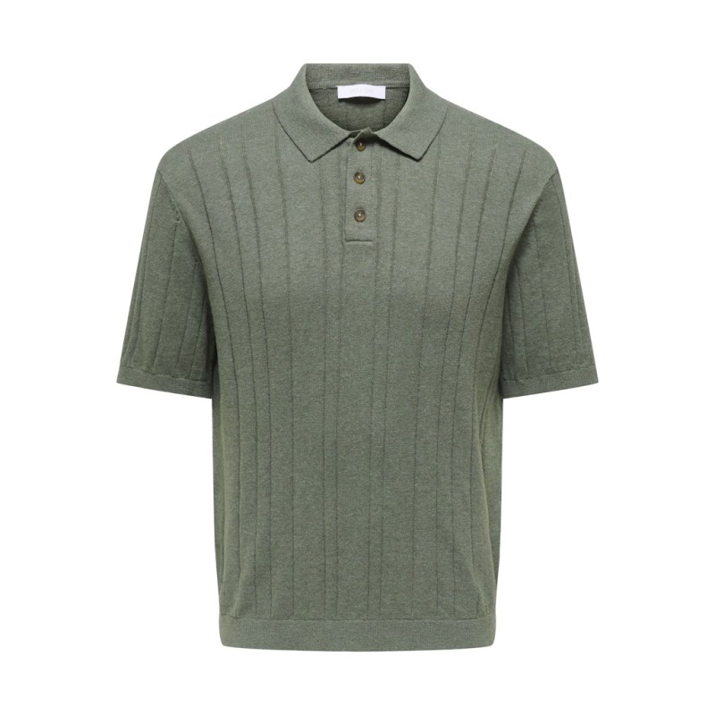 ONLY & SONS Sofus S/S Strik Polo - Agave Green