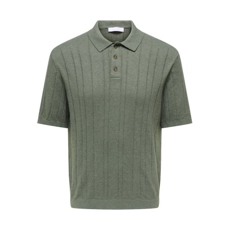ONLY & SONS Sofus S/S Strik Polo - Agave Green